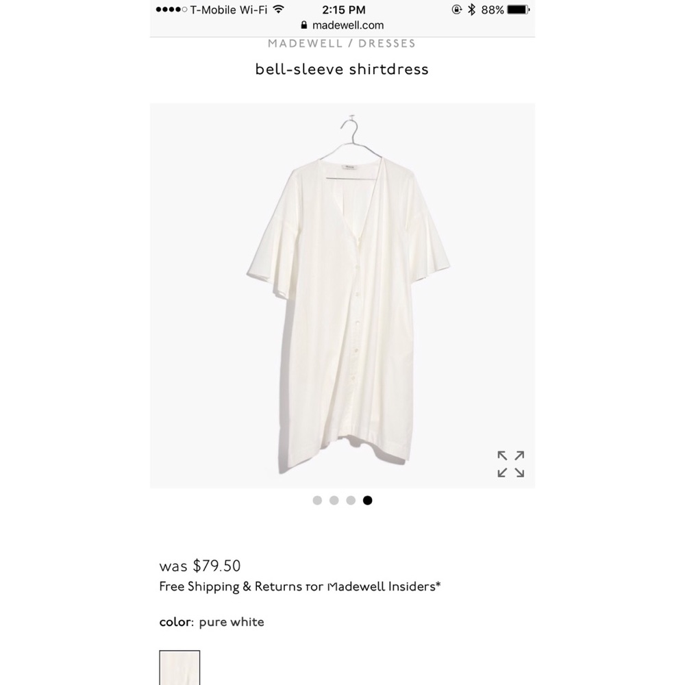 Madewell bell sleeve dress